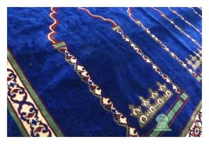 tapis prière bleu